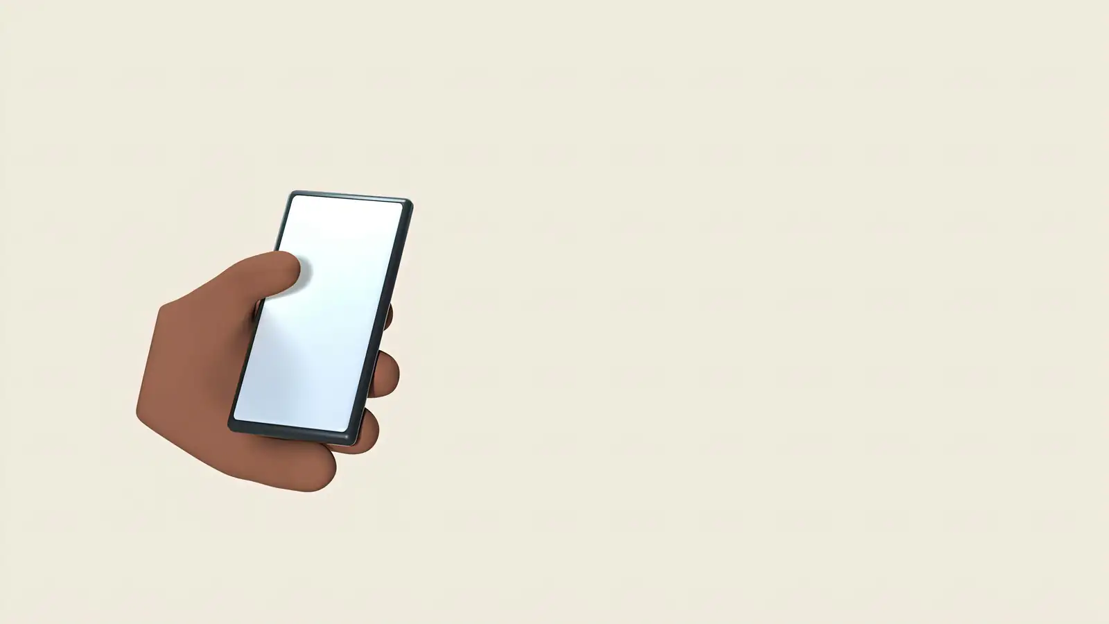 Hand holding phone with language learning dashboard