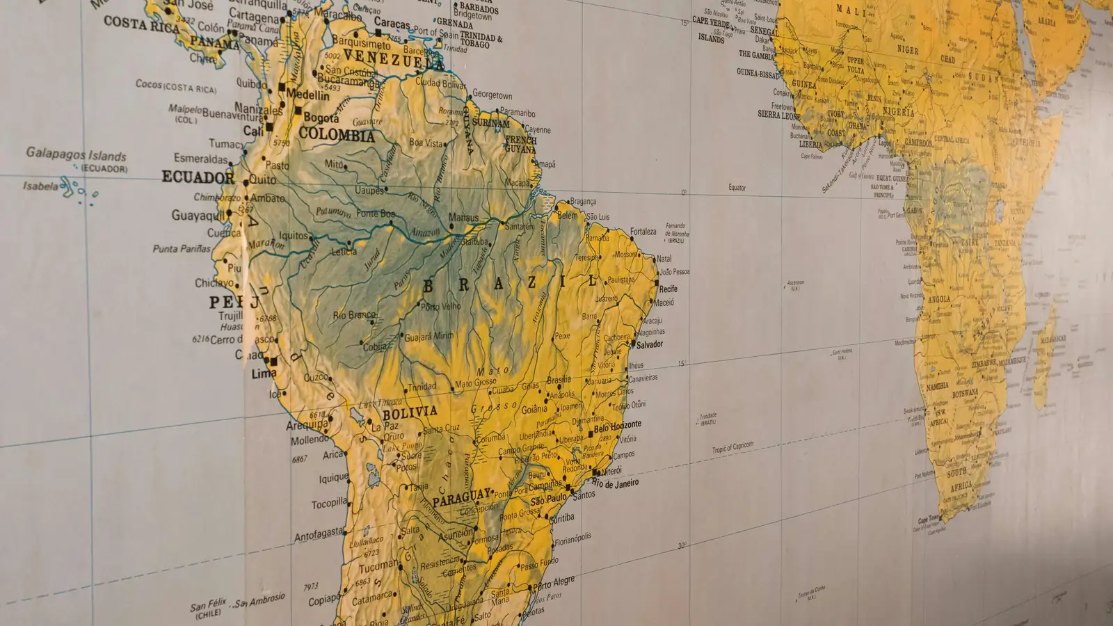 Abstract world map with connected points