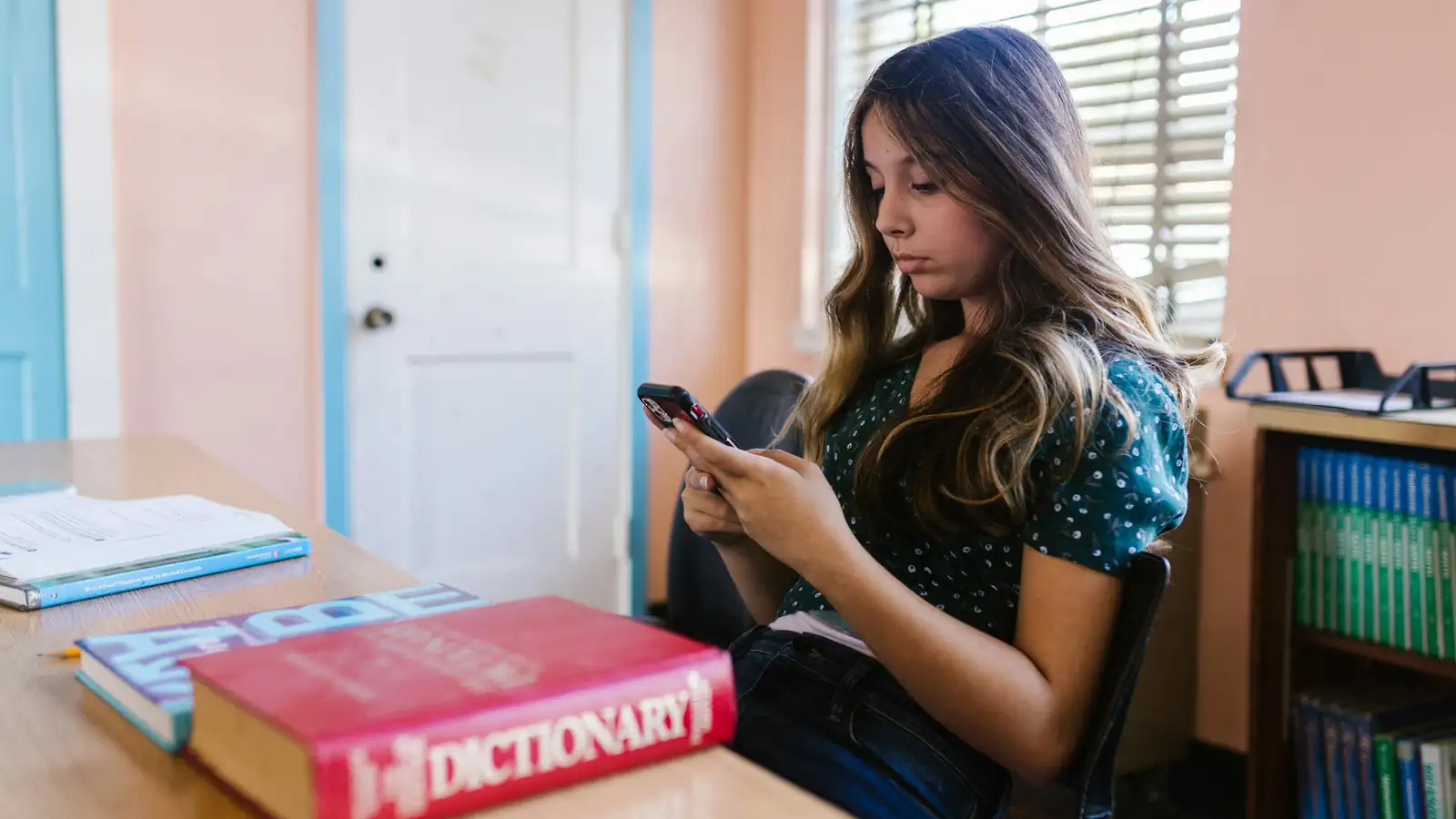 Confident learner using language app after progress
